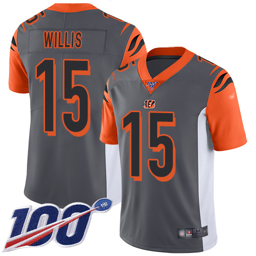 Cincinnati Bengals Limited Silver Men Damion Willis Jersey NFL Footballl #15 100th Season Inverted Legend->cincinnati bengals->NFL Jersey